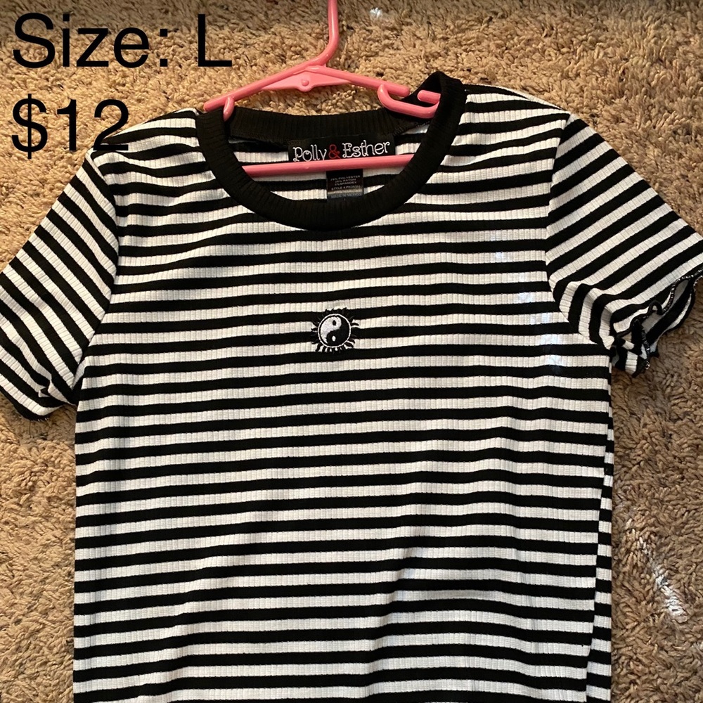 Ying-Yang Striped Crop Top
